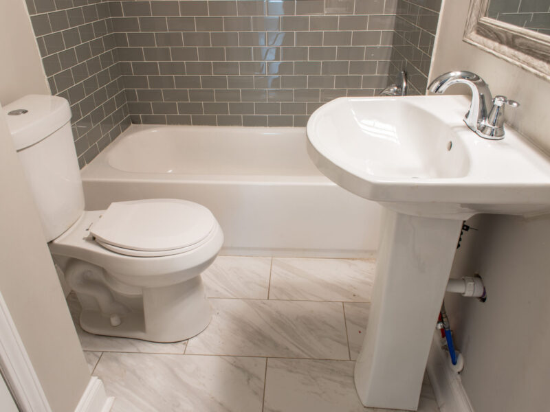 An example of a small bathroom that feels larger than it is